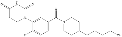 1-(2-氟-5-(4-羟基丁基)哌啶-1-羰基)苯基)-1,3-二氮杂环己烷-2,4-二酮