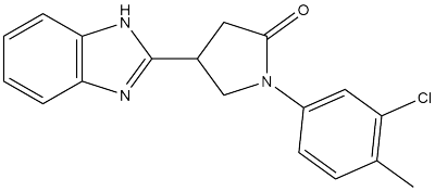 4-(1H-1,3-苯并二唑-2-基)-1-(3-氯-4-甲基苯基)吡咯烷-2-酮