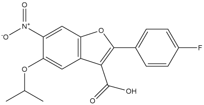 2-(4-氟苯基)-6-硝基-5-丙基-2-基氧基-1-苯并呋喃-3-羧酸