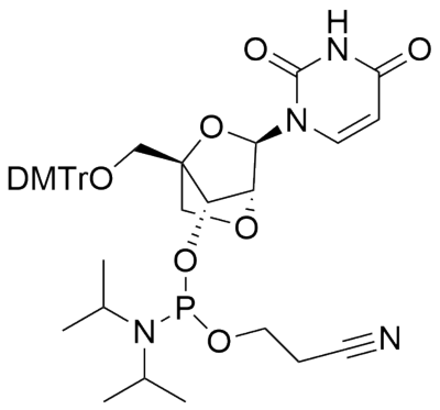 (1R,3R,4R,7S)-1-(双(4-甲氧基苯基)(苯基)甲氧基)甲基)-3-(2,4-二氧代-3,4-二氢嘧啶-1(2H)-基)-2,5-二氧杂双环[2.2.1]庚烷-7-基(2-氰基乙基)二异丙基磷脒