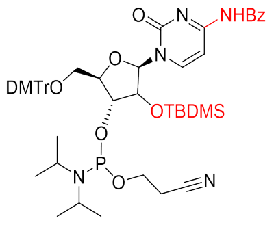 N-(1-(2R,4R,5R)-5-[(双(4-甲氧基苯基)(苯基)甲氧基)甲基]-4-{[(双(丙基-2-基)氨基)(2-氰基乙氧基)膦酰基]氧基}-3-[(叔丁基二甲基硅基)氧基]氧杂环己烷-2-基]-2-氧代-1,2-二氢嘧啶-4-基)苯甲酰胺