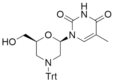 1-羟甲基-4-三苯基甲基吗啉-2-基]-5-甲基-1,2,3,4-四氢嘧啶-2,4-二酮