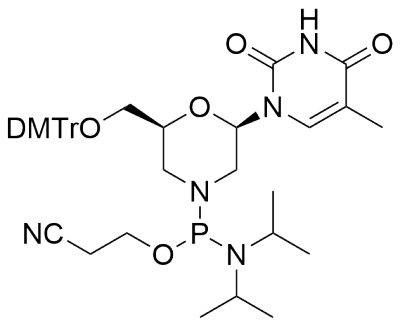 3-(2S,6R)-2-(双(4-甲氧基苯基苯基)甲氧基)甲基]-6-(5-甲基-2,4-二氧代-1,2,3,4-四氢嘧啶-1-基)吗啉-4-基](双(丙基-2-基)氨基)膦酰基}氧基)丙腈