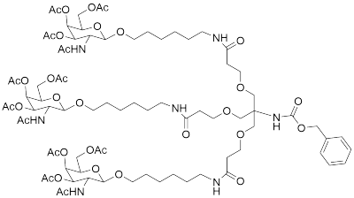 [(2R,3R,4R,5R,6R)-3,4-双(乙酰氧基)-6-[(6-(3-(2-{[(苄氧基)羰基]氨基}-3-(2-[(6-{[(2R,3R,4R,5R,6R)-4,5-双(乙酰氧基)-6-[(乙酰氧基)甲基]-3-乙酰氨基氧杂环戊烷-2-基]氧基}己基)氨基甲酰基]乙氧基)-2-[(2-[(6-{[(2R,3R,4R,5R,6R)-4,5-双(乙酰氧基)-6-[(乙酰氧基)甲基]-3-乙酰氨基氧杂环戊烷-2-基]氧基]己基)氨基甲酰基]乙氧基)甲基]丙氧基)丙酰胺基)己基)氧基]-5-乙酰氨基氧杂环戊烷-2-基]乙酸甲酯