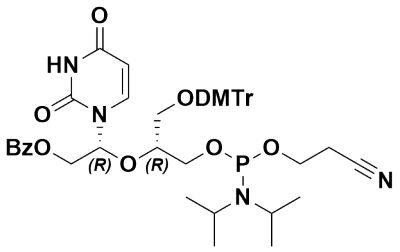 (2R)-2-(((2R)-1-(双(4-甲氧基苯基)(苯基)甲氧基)-3-((2-氰基乙氧基)(二异丙基氨基)膦基)氧基)丙-2-基)氧)-2-(2,4-二氧基-3,4-二氢嘧啶-1(2H)-基)苯甲酸乙酯