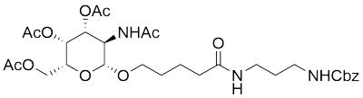 [(2R,3R,4R,5R,6R)-3,4-双乙酰氧基)-6-(4-[(3-{[(苄氧基)羰基]氨基]丙基氨基甲酰基]丁氧基)-5-乙酰氨基氧杂环戊烷-2-基]甲基乙酸酯