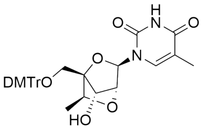 1-((1R,3R,4R,6S,7S)-1-((双(4-甲氧基苯基)(苯基)甲氧基)甲基)-7-羟基-6-甲基-2,5-二氧杂双环[2.2.1]庚烷-3-基)-5-甲基嘧啶-2,4(1H,3H)-二酮