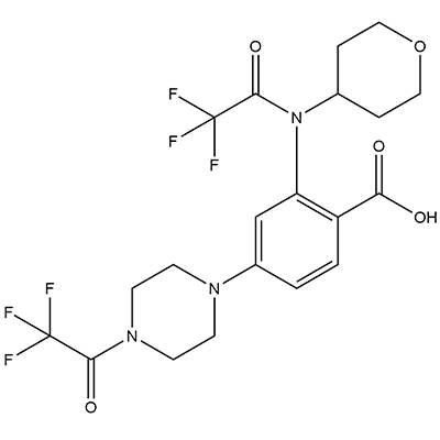 2-(2,2,2-三氟-N-(氧杂环庚烷-4-基)乙酰氨基)-4-(4-(三氟乙酰基)哌嗪-1-基)苯甲酸