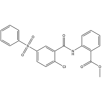 2-(5-(苯磺酰基)-2-氯苯甲酰胺基)苯甲酸甲酯