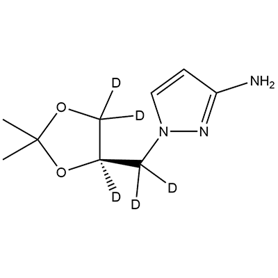 1-{[(4R)-二甲基(^2H₃)-1,3-二氧戊环-4-基](^2H₂)甲基}-1H-吡唑-3-胺