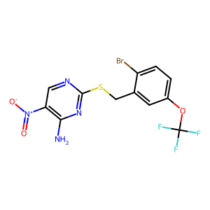 2-((2-溴-5-(三氟甲氧基)苄基)硫代)-5-硝基嘧啶-4-胺