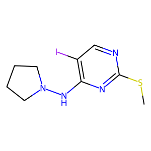 5-碘-2-(甲硫代)-N-(吡咯烷-1-基)嘧啶-4-胺